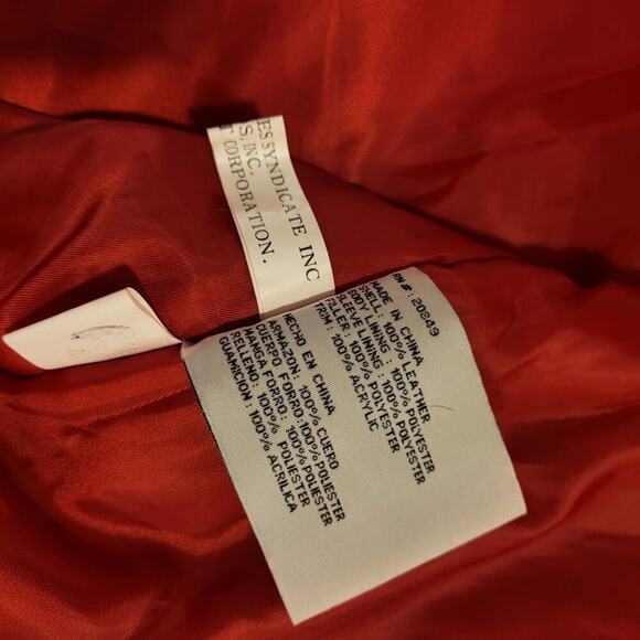 Betty Boop American Toons Vintage Leather 90's Bomber Jacket XL - Picture 15 of 15